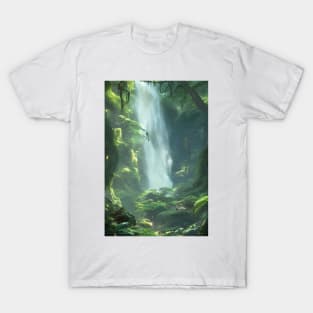 Crystal Clear Waterfalls in a Forest T-Shirt